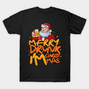 'Merry Drunk I'm Christmas' Hilarous Santa Gift T-Shirt